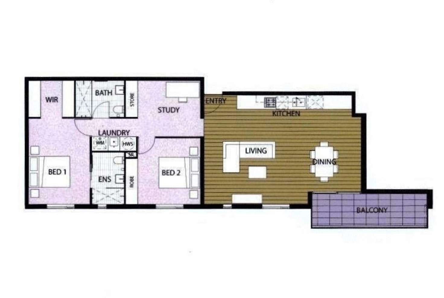 Floorplan of Homely apartment listing, 104/100 Western Beach Road, Geelong VIC 3220