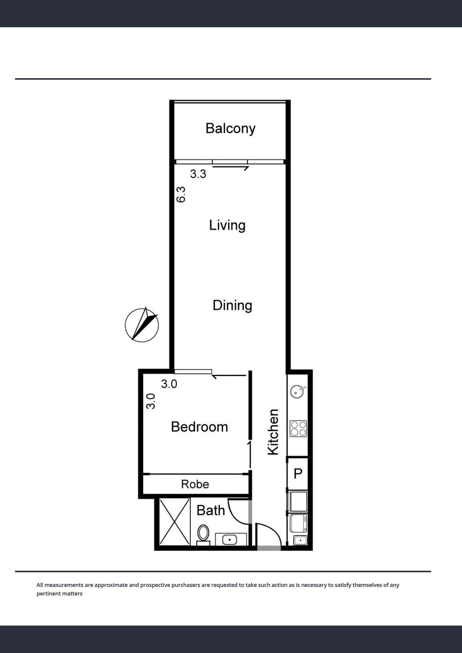 Floorplan of Homely apartment listing, 206/74 Queens Road, Melbourne VIC 3004