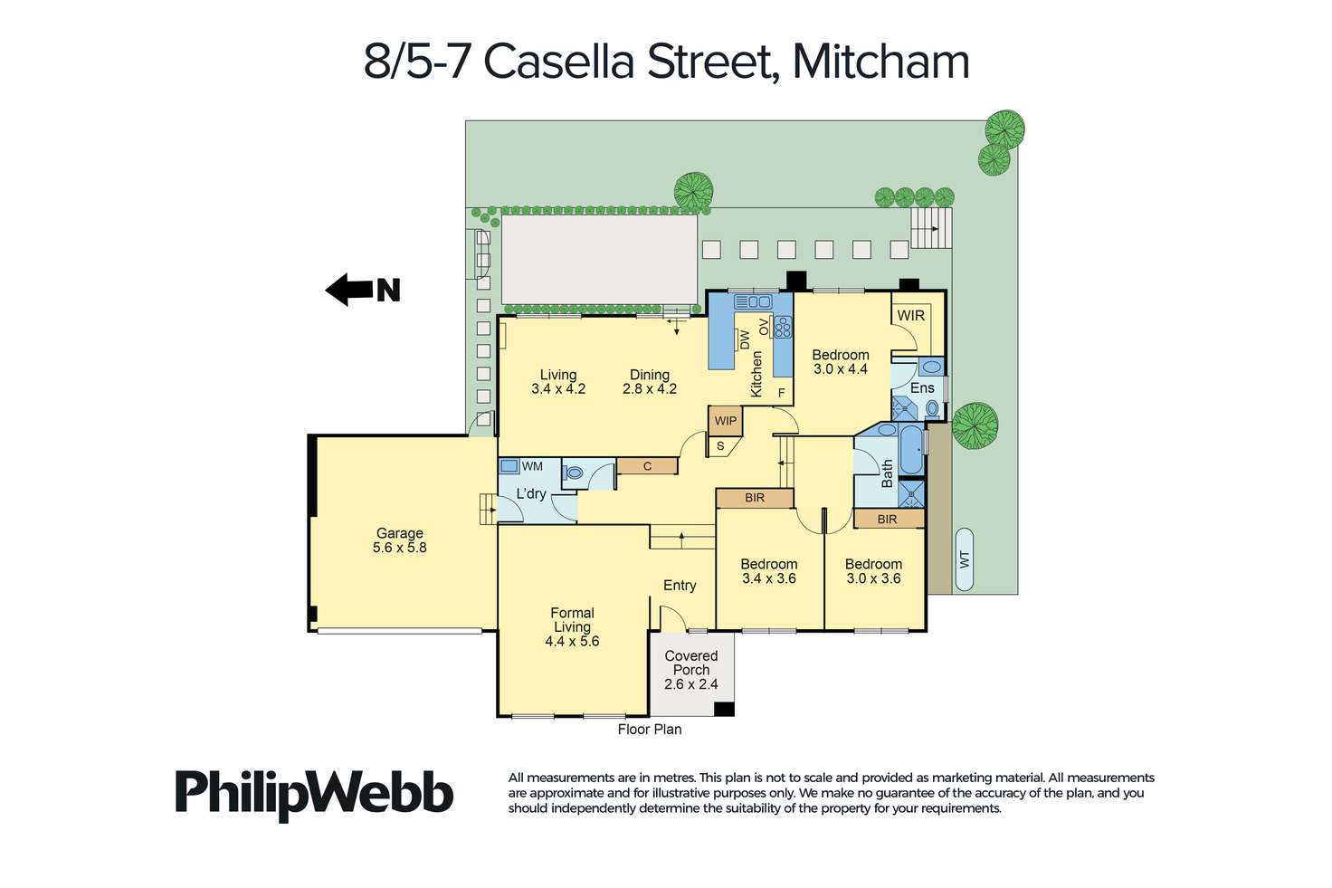 Floorplan of Homely townhouse listing, 8/5-7 Casella Street, Mitcham VIC 3132