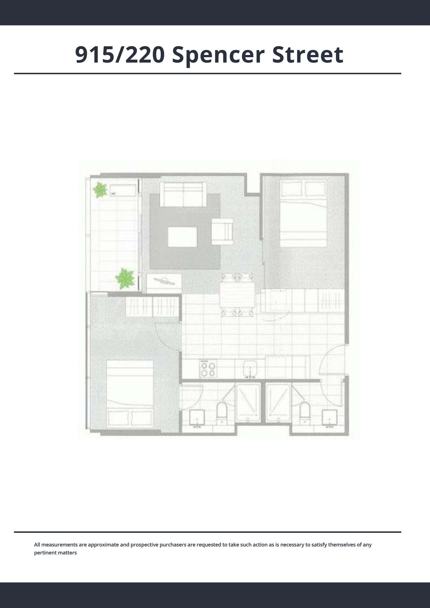 Floorplan of Homely apartment listing, 2315/220 Spencer Street, Melbourne VIC 3000