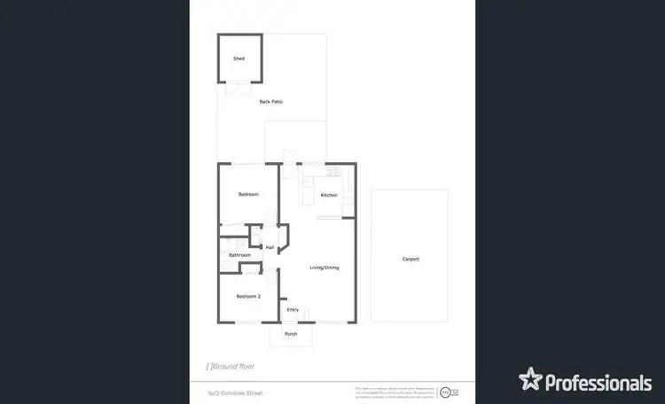 Floorplan of Homely unit listing, 16/2 Ochiltree Street, Somerville WA 6430