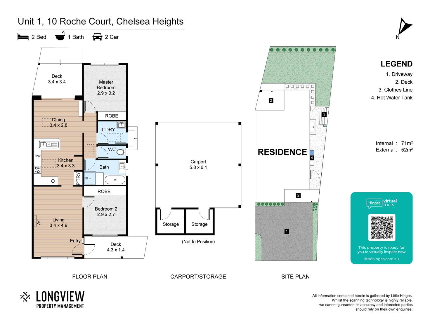 Floorplan of Homely unit listing, 1/10 Roche Court, Chelsea Heights VIC 3196