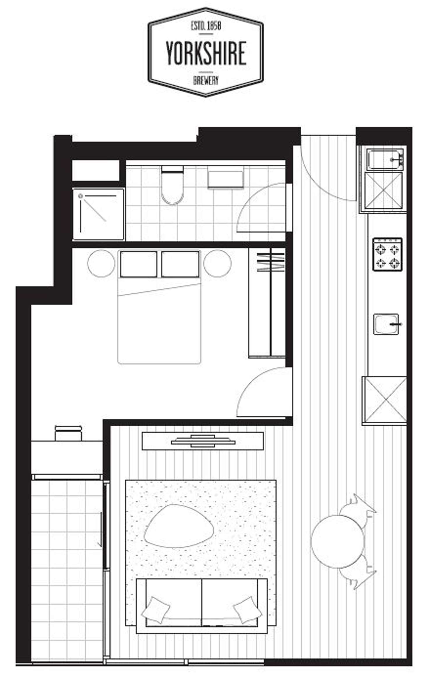 Floorplan of Homely apartment listing, 102B/3 Brewery Lane, Collingwood VIC 3066