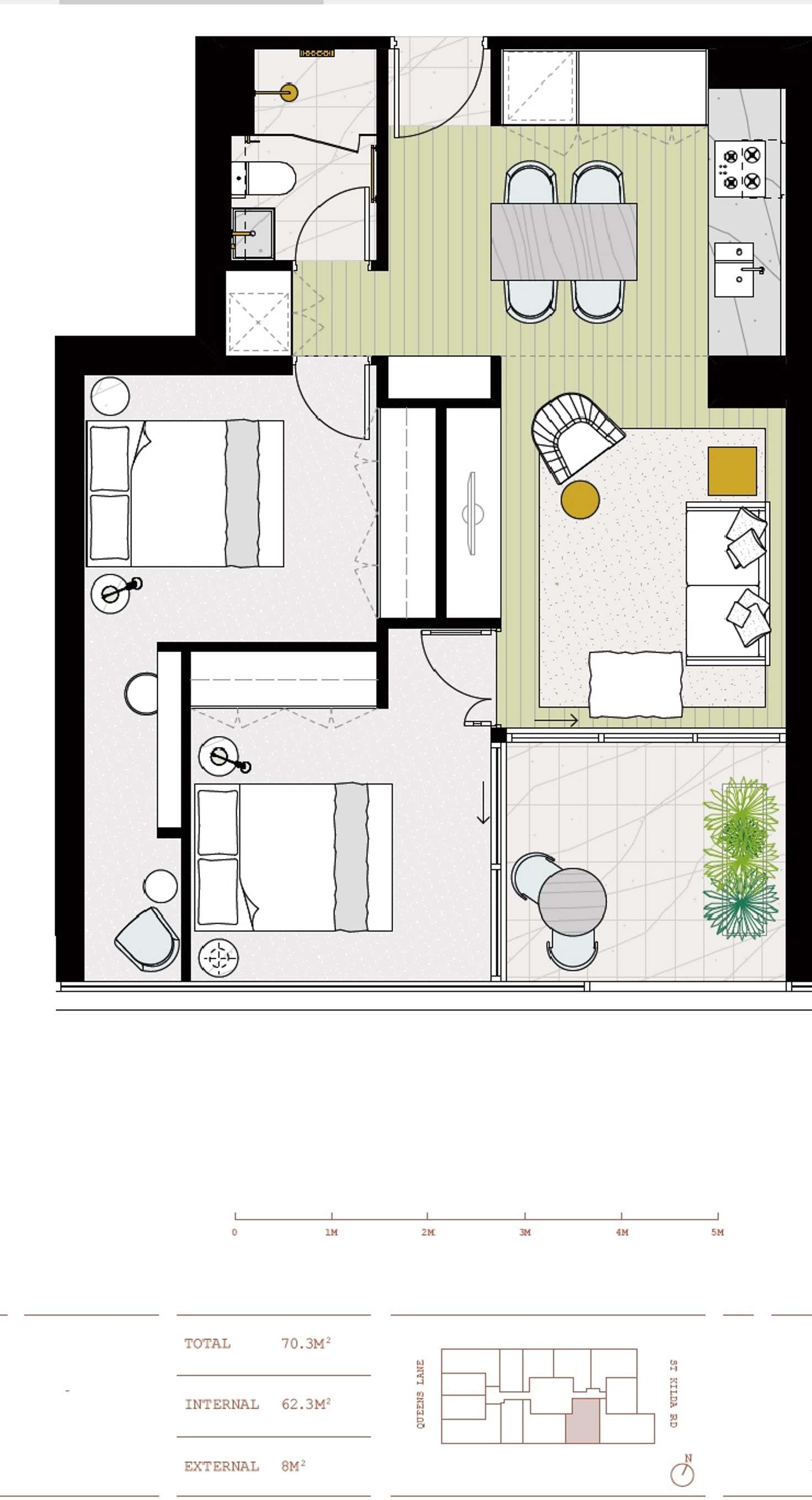 Floorplan of Homely apartment listing, 905/478 St Kilda Road, Melbourne VIC 3004