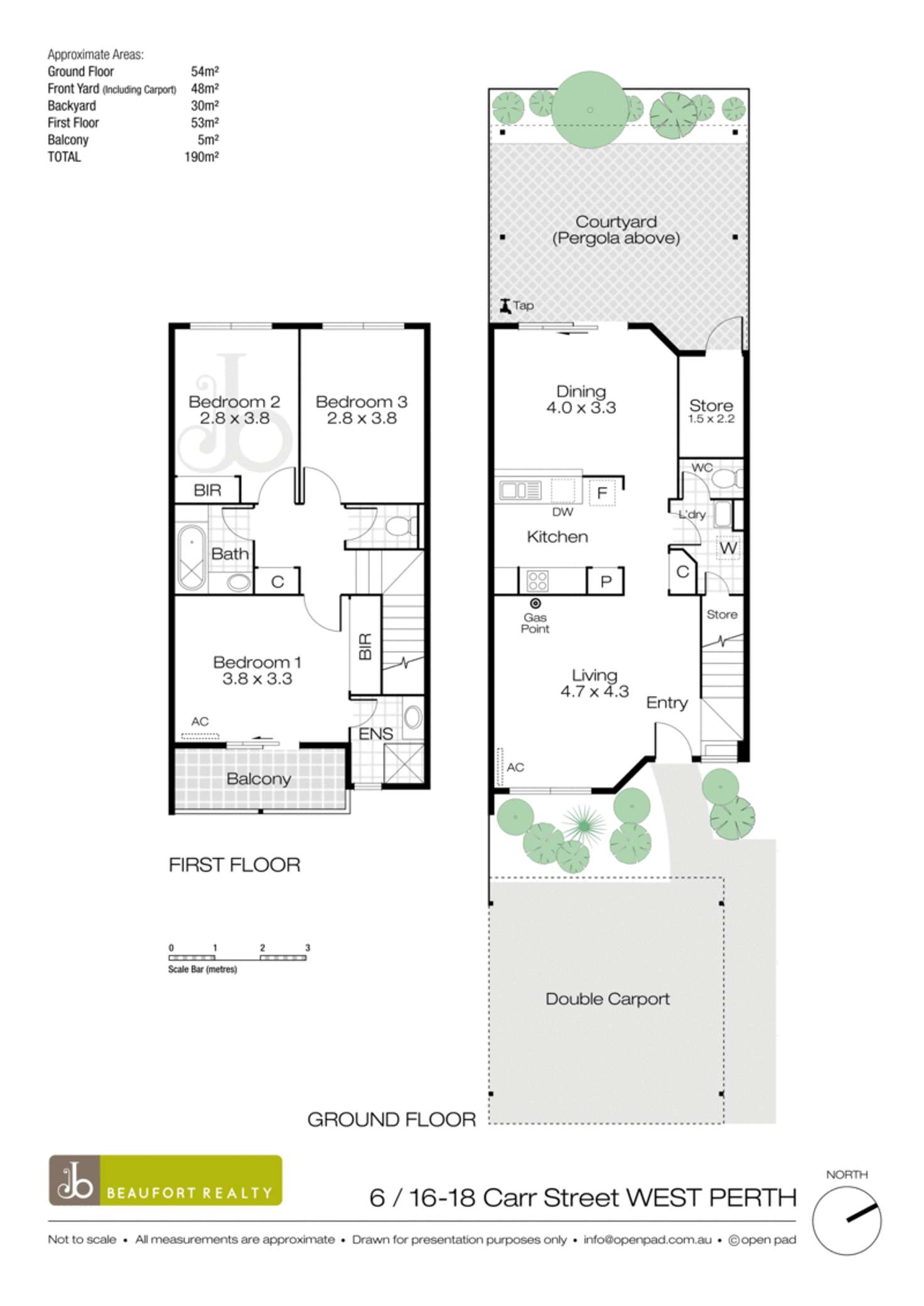 Floorplan of Homely townhouse listing, 6/16-18 Carr Street, West Perth WA 6005