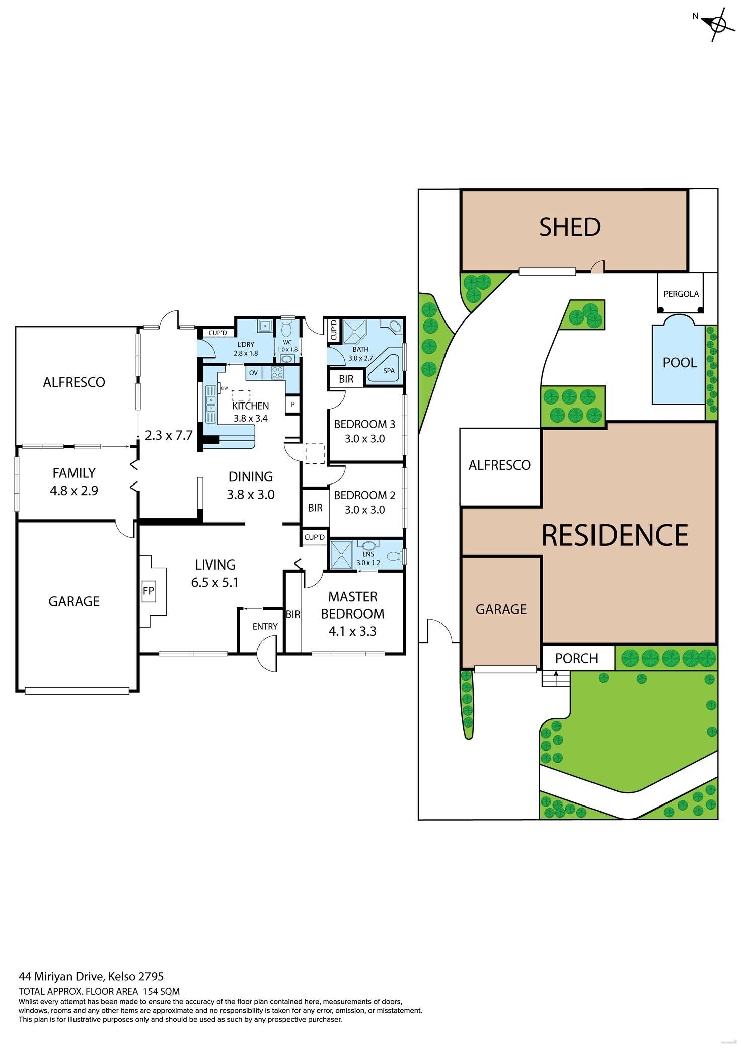 Floorplan of Homely house listing, 44 Miriyan Drive, Kelso NSW 2795