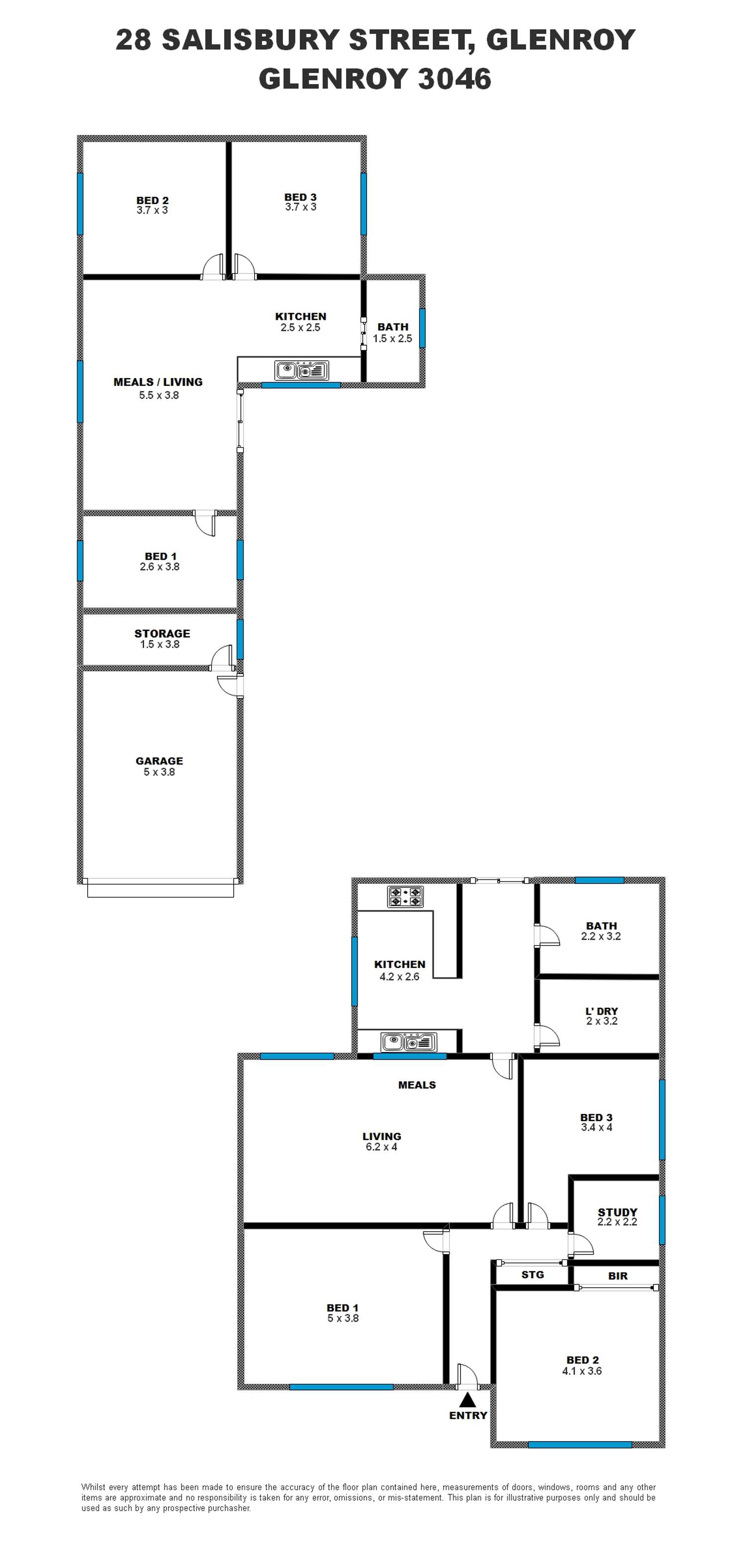 Floorplan of Homely house listing, 28 Salisbury Street, Glenroy VIC 3046