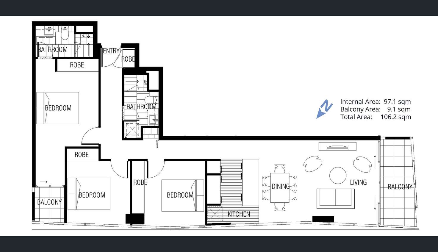 Floorplan of Homely apartment listing, 1502/568 St Kilda Road, Melbourne VIC 3004