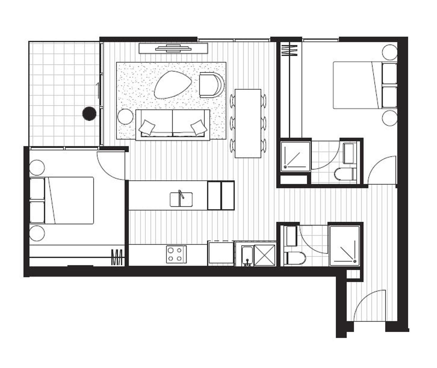 Floorplan of Homely apartment listing, 803D/21 Robert Street, Collingwood VIC 3066
