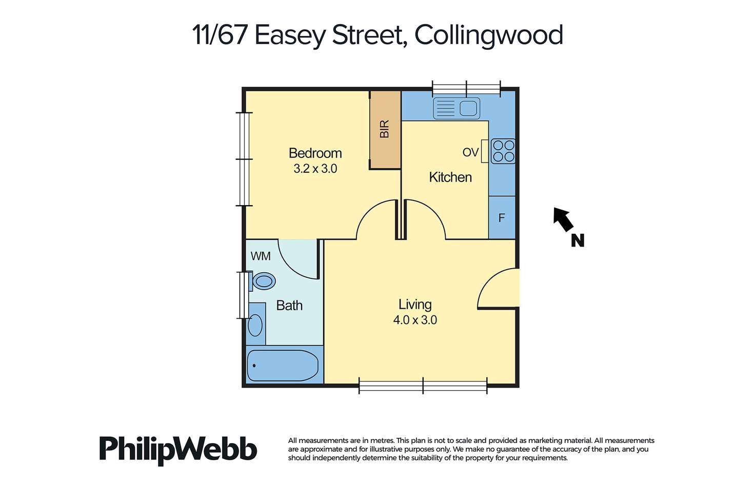 Floorplan of Homely apartment listing, 11/67 Easey Street, Collingwood VIC 3066
