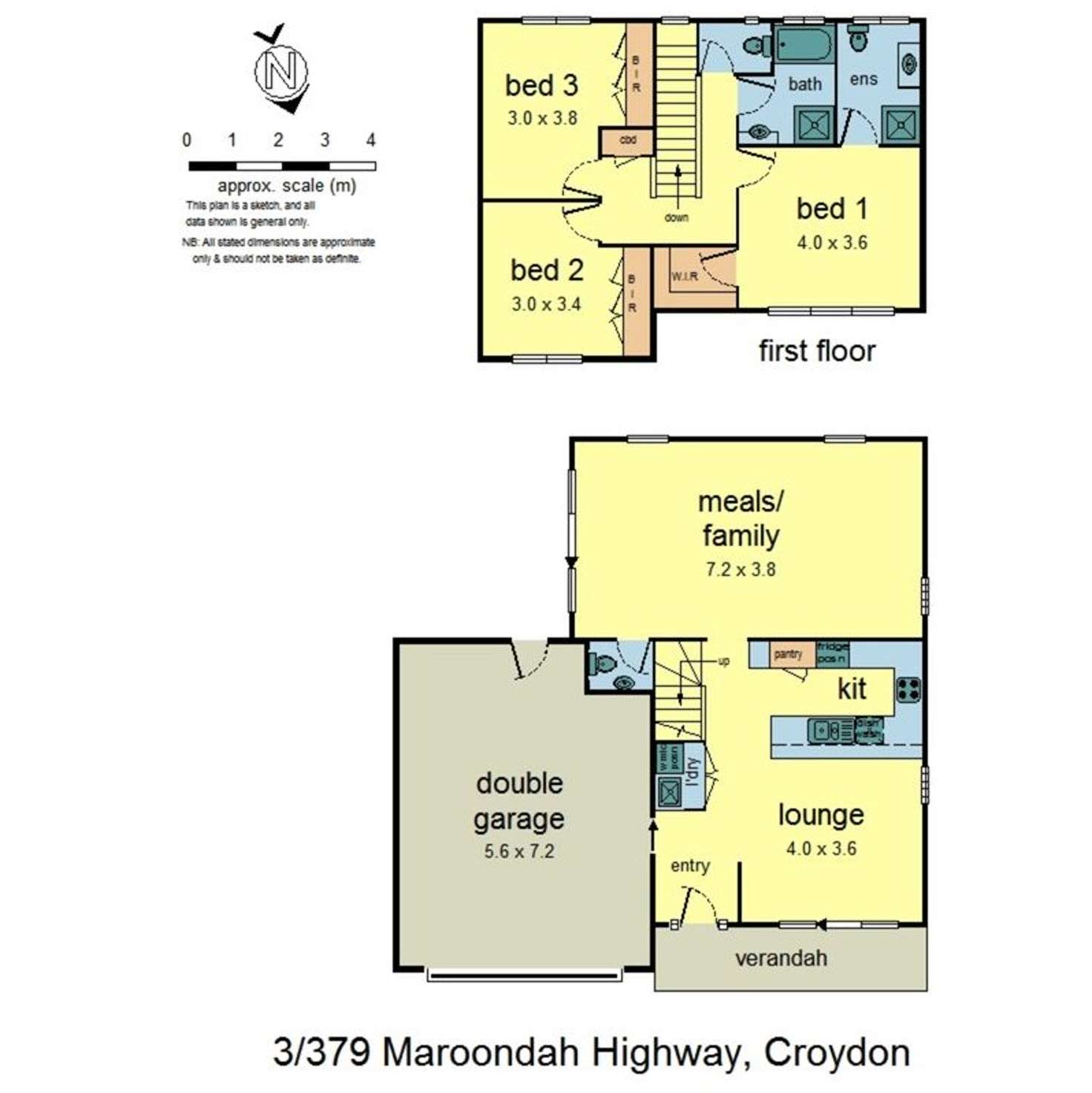 Floorplan of Homely townhouse listing, 3/379 Maroondah Highway, Croydon North VIC 3136
