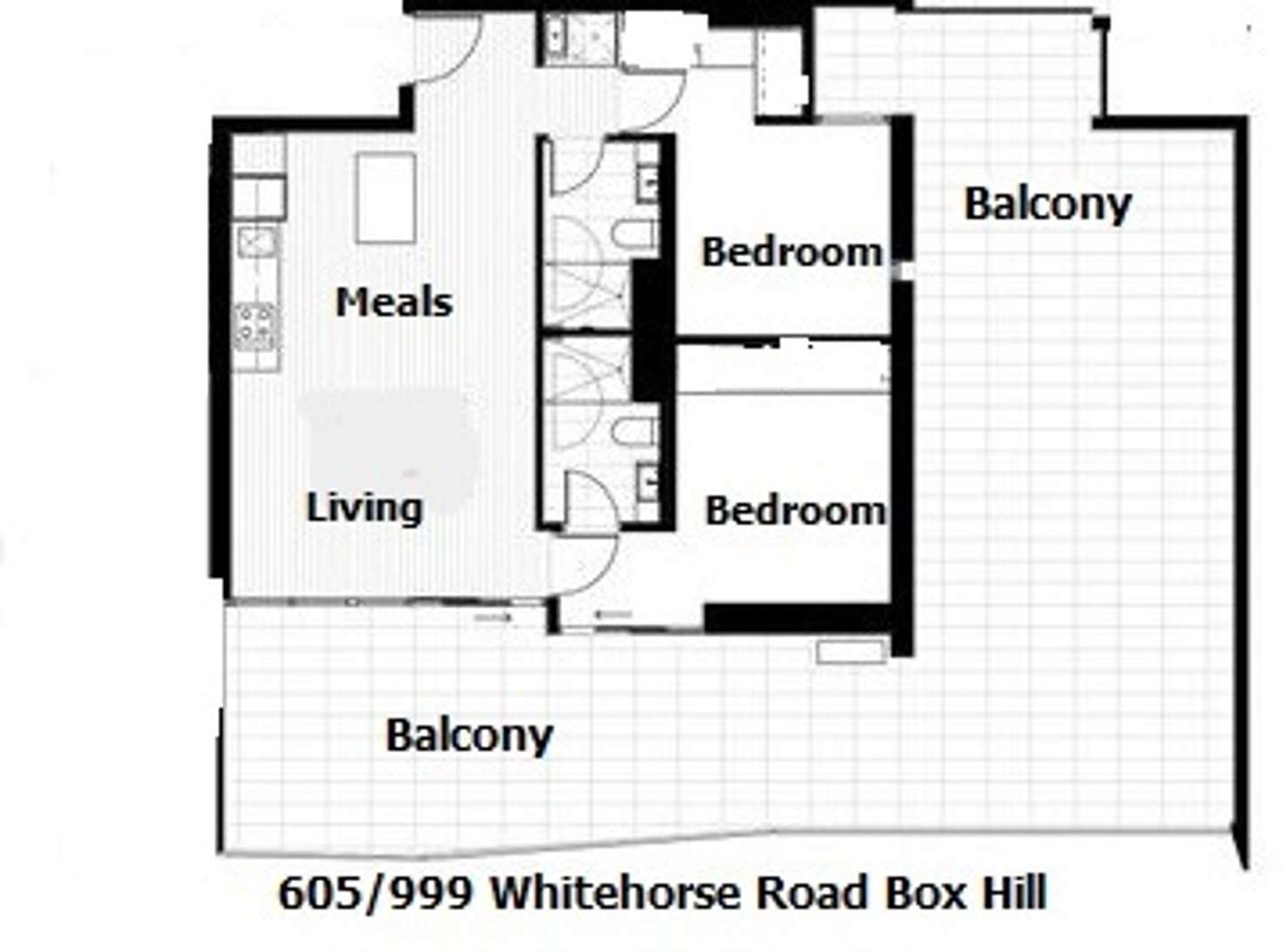 Floorplan of Homely apartment listing, 605/999 Whitehorse Road, Box Hill VIC 3128