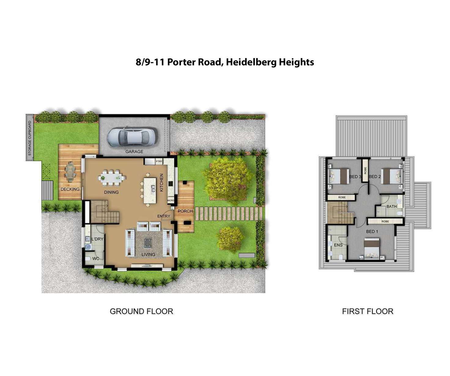 Floorplan of Homely townhouse listing, 8/9-11 Porter Road, Heidelberg Heights VIC 3081