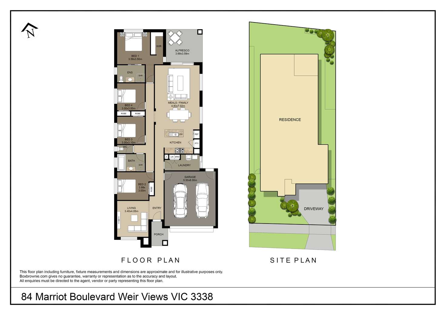 Floorplan of Homely house listing, 84 Marriott Boulevard, Weir Views VIC 3338