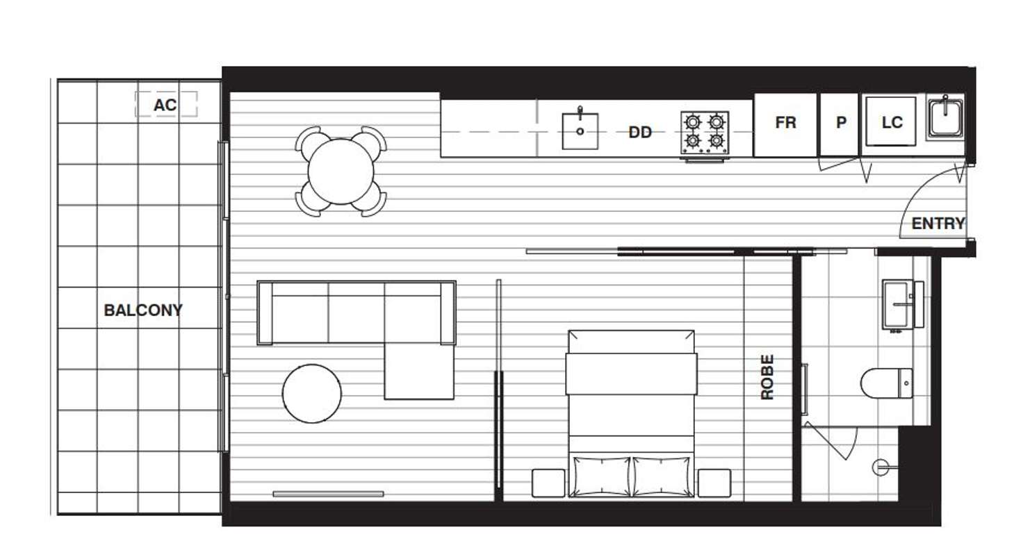 Floorplan of Homely apartment listing, 306/1A Peel Street, Windsor VIC 3181