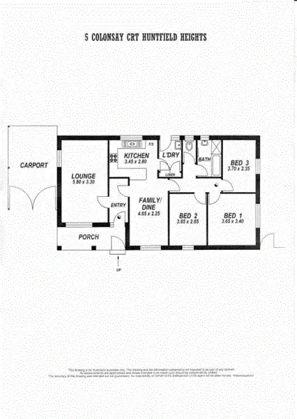 Floorplan of Homely house listing, 5 Colonsay Court, Huntfield Heights SA 5163