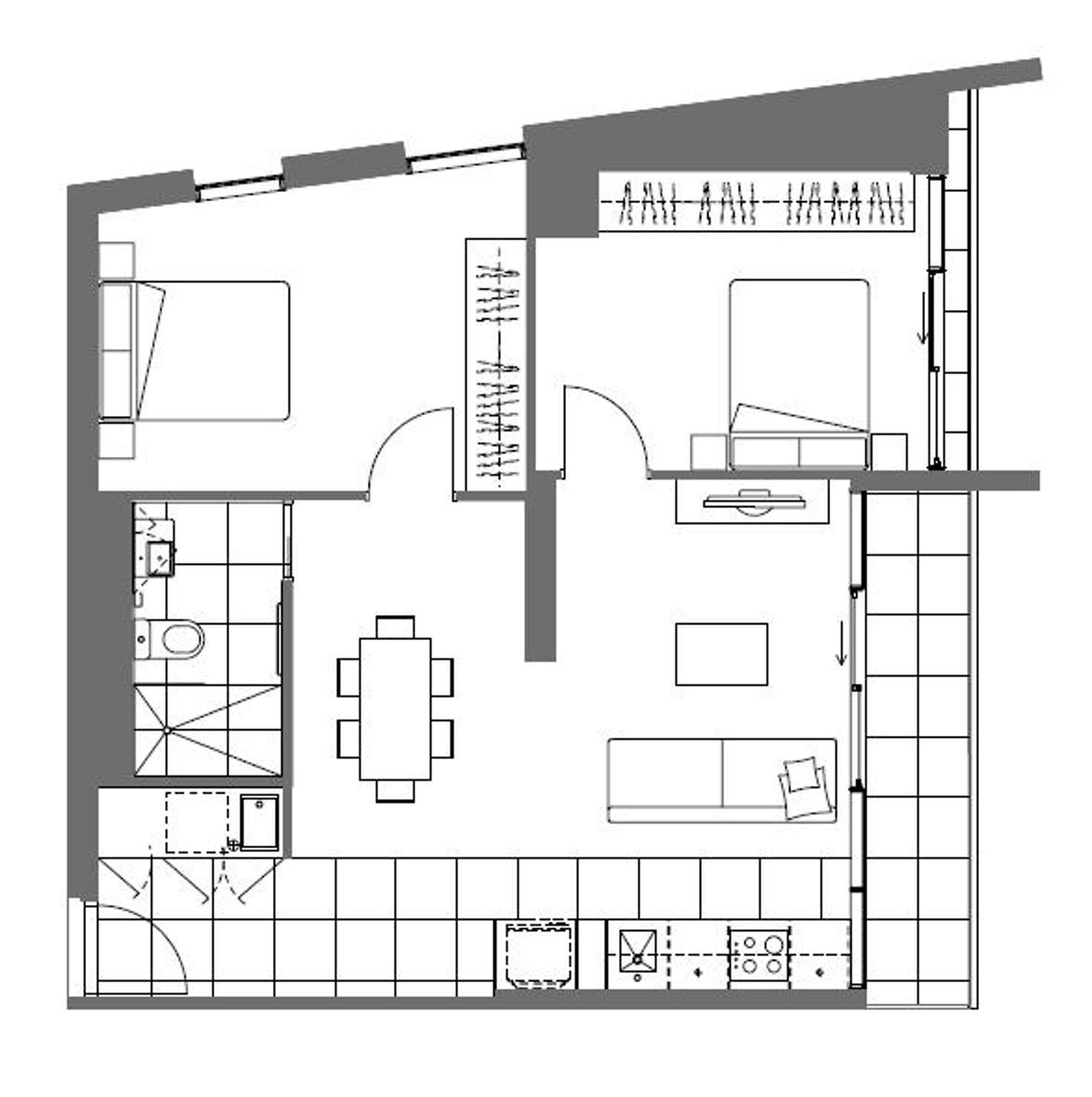 Floorplan of Homely apartment listing, 410/31 Malcolm Street, South Yarra VIC 3141