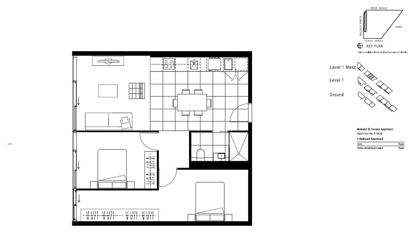 Floorplan of Homely apartment listing, TM104/31 Malcolm Street, South Yarra VIC 3141