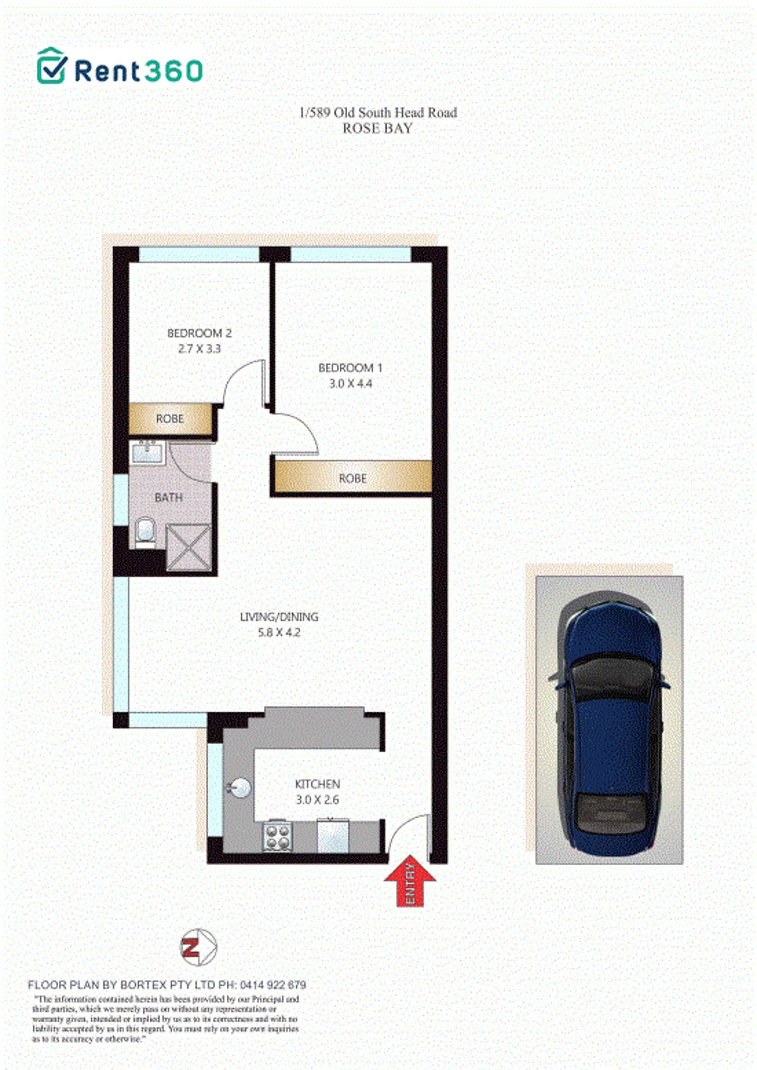 Floorplan of Homely apartment listing, 1/589 Old South Head Road, Rose Bay NSW 2029