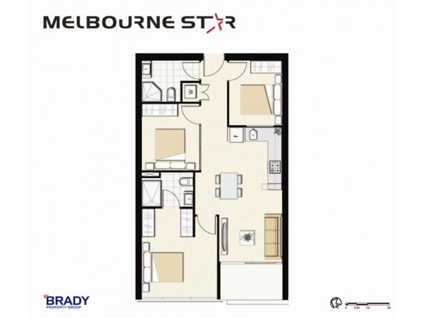 Floorplan of Homely apartment listing, 2303/8 Sutherland Street, Melbourne VIC 3000