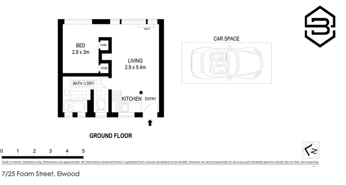 Floorplan of Homely apartment listing, 7/25 Foam Street, Elwood VIC 3184
