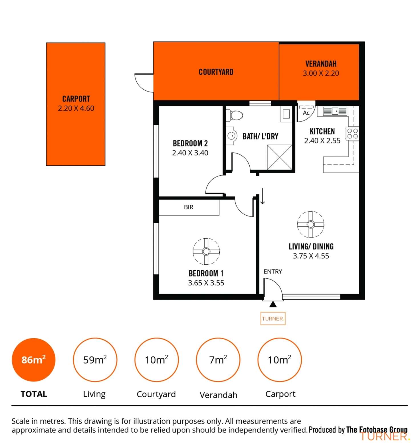 Floorplan of Homely unit listing, 1/123 Military Road, Henley Beach South SA 5022