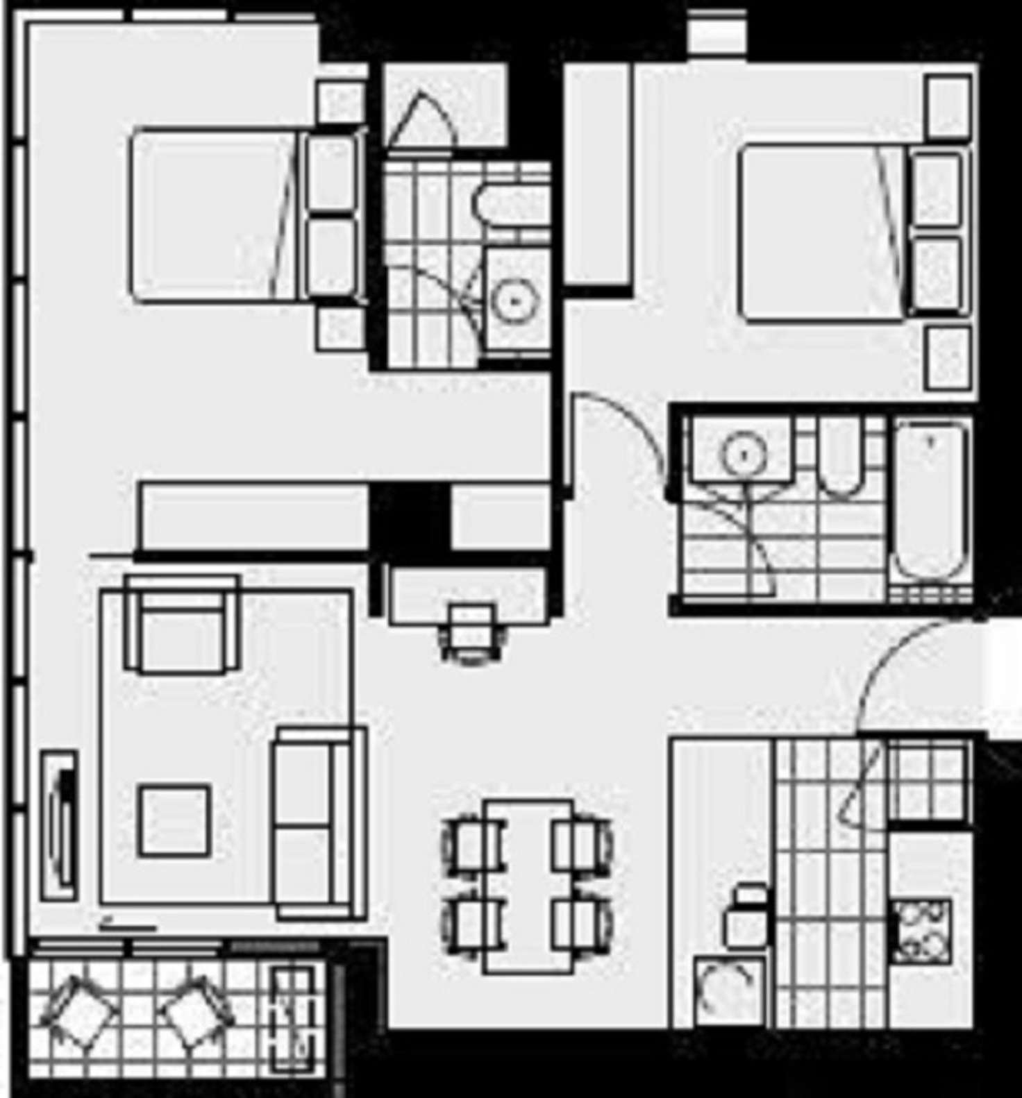Floorplan of Homely apartment listing, 1805/133 City Road, Southbank VIC 3006