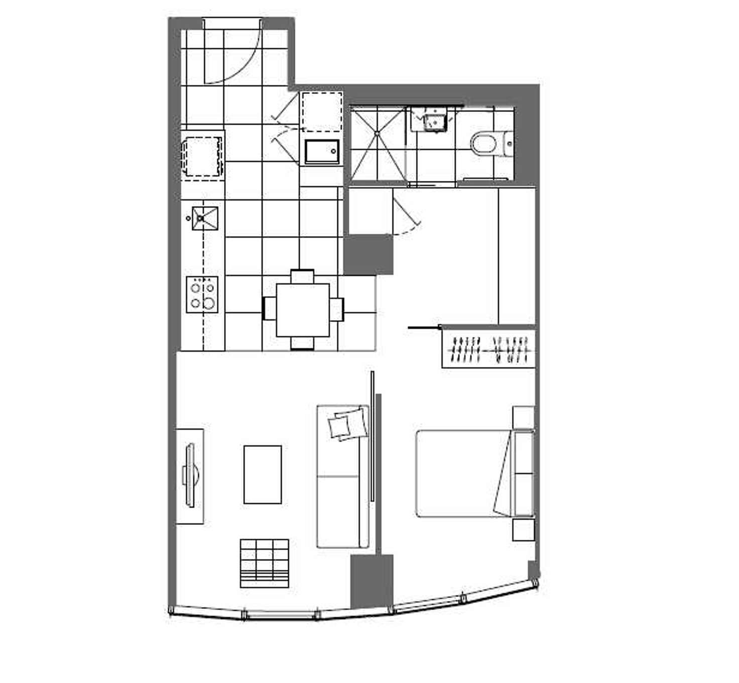Floorplan of Homely apartment listing, 2208/35 Malcolm Street, South Yarra VIC 3141