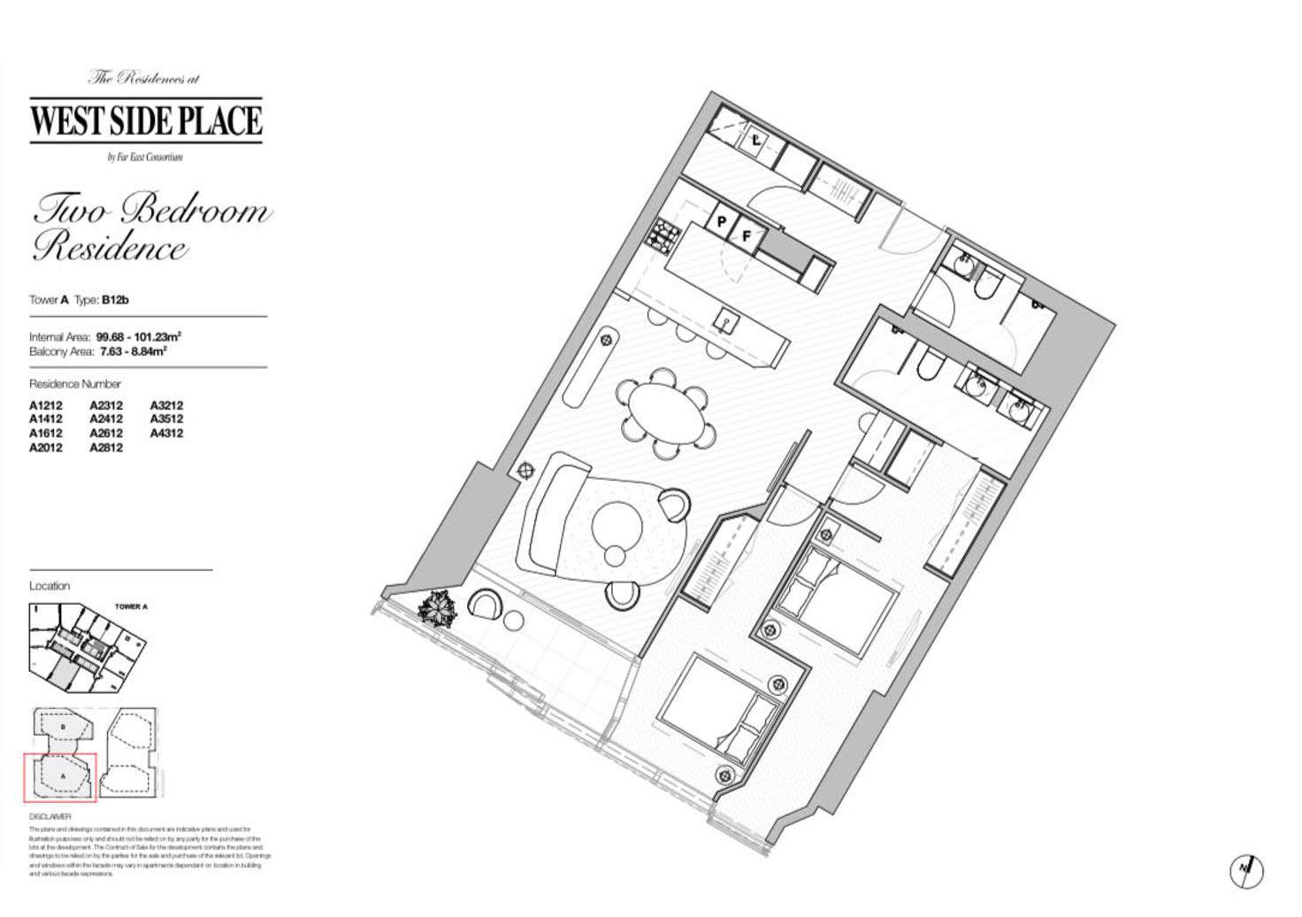 Floorplan of Homely apartment listing, 2312A/250 Spencer Street, Melbourne VIC 3000