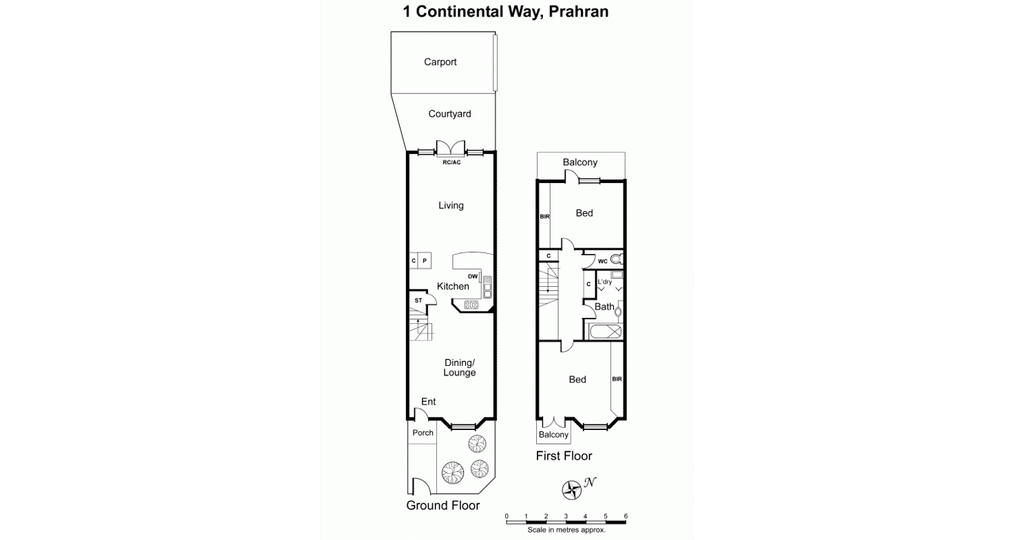Floorplan of Homely townhouse listing, 1 Continental Way, Prahran VIC 3181