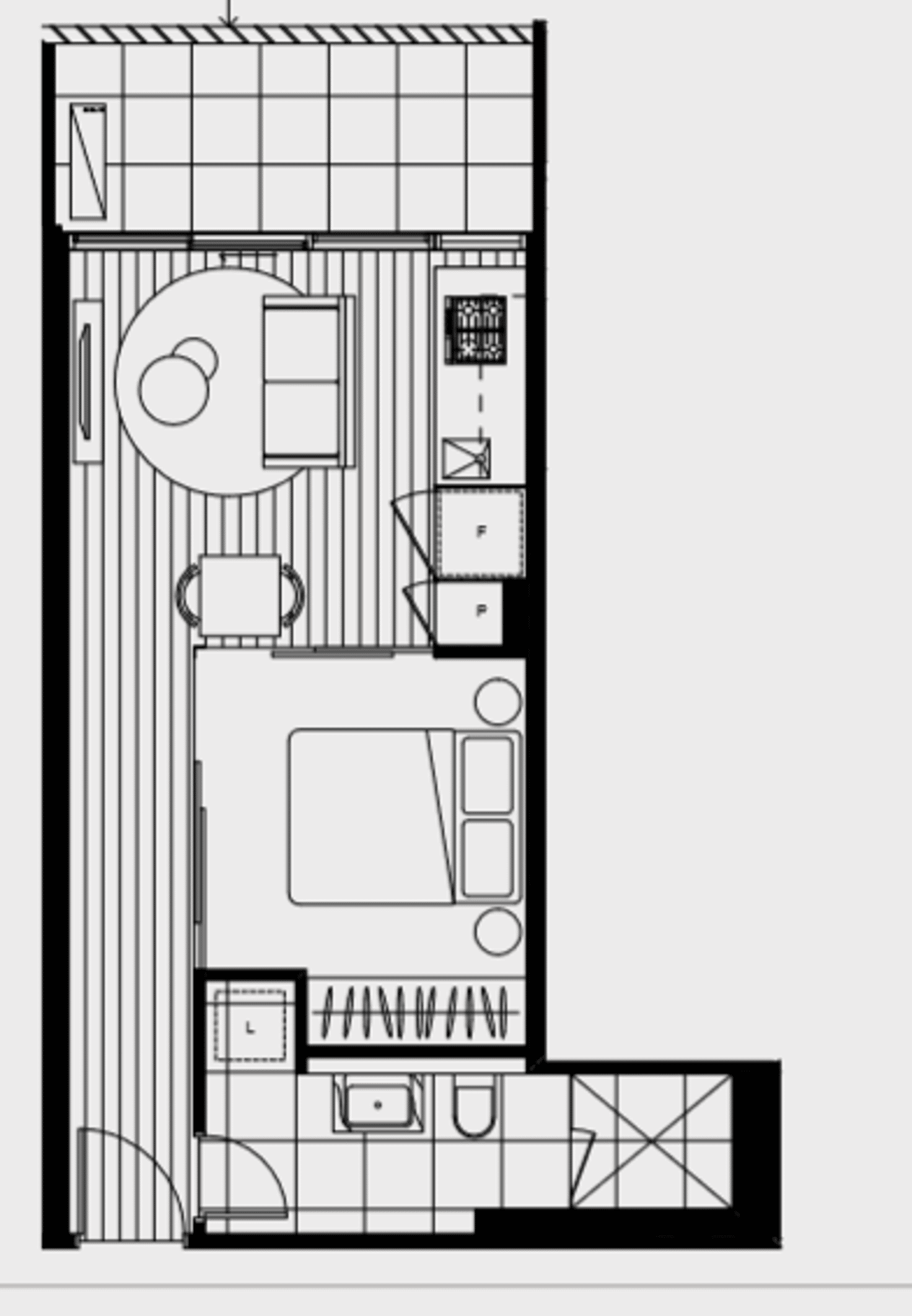 Floorplan of Homely apartment listing, 302/108 Haines St, North Melbourne VIC 3051