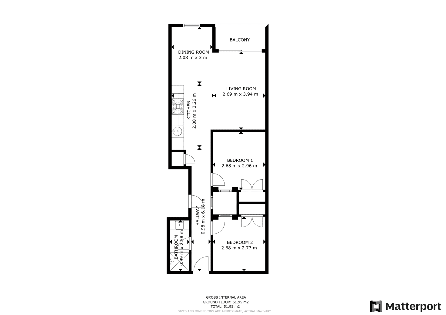 Floorplan of Homely apartment listing, 21/50 Rosslyn Street, West Melbourne VIC 3003