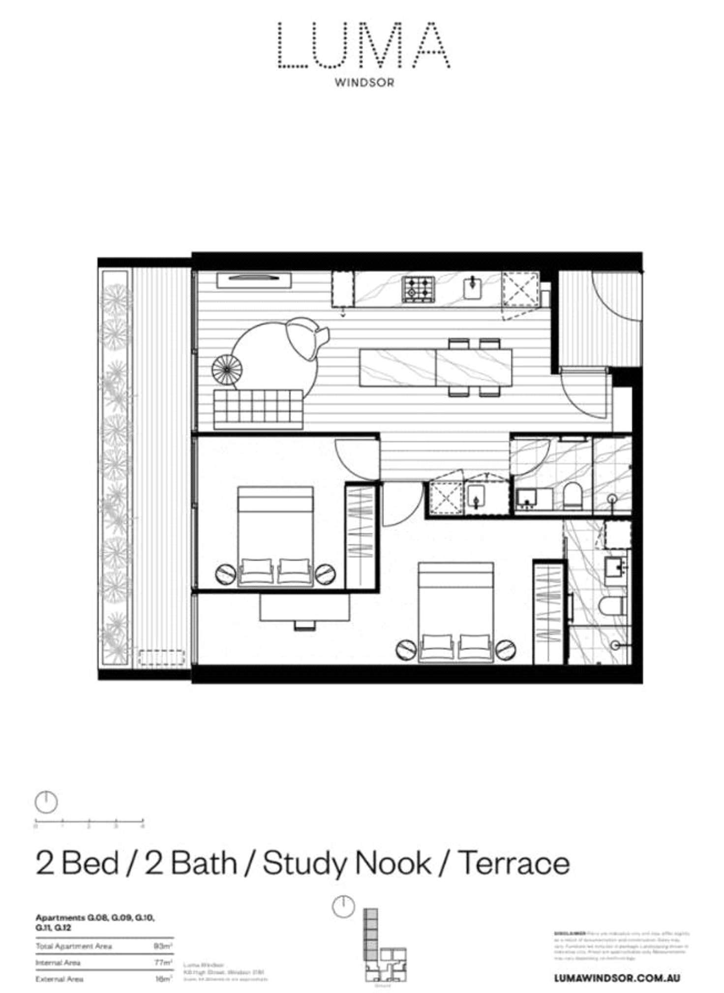 Floorplan of Homely apartment listing, G11/K6 High Street, Windsor VIC 3181