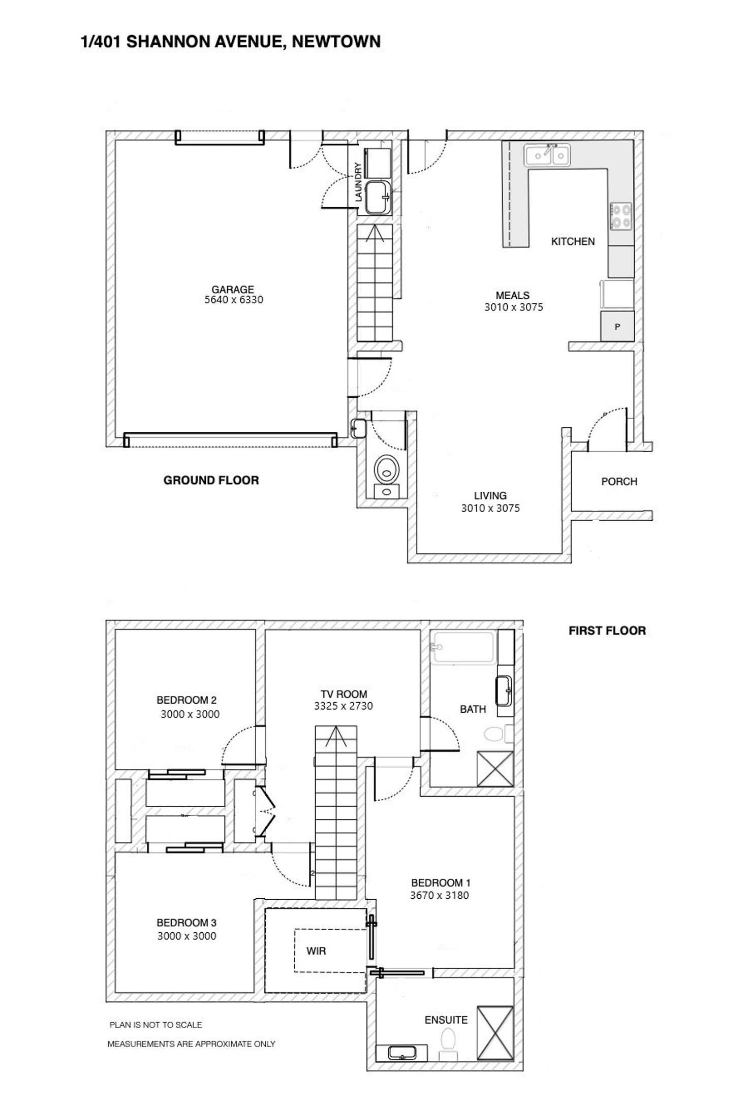 Floorplan of Homely townhouse listing, 1/401 Shannon Avenue, Newtown VIC 3220