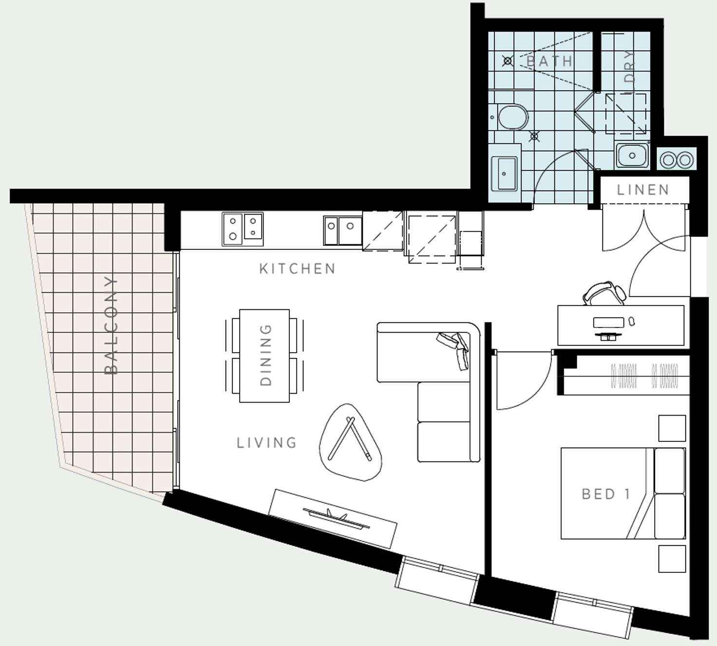 Floorplan of Homely apartment listing, 510/86 La Scala Avenue, Maribyrnong VIC 3032