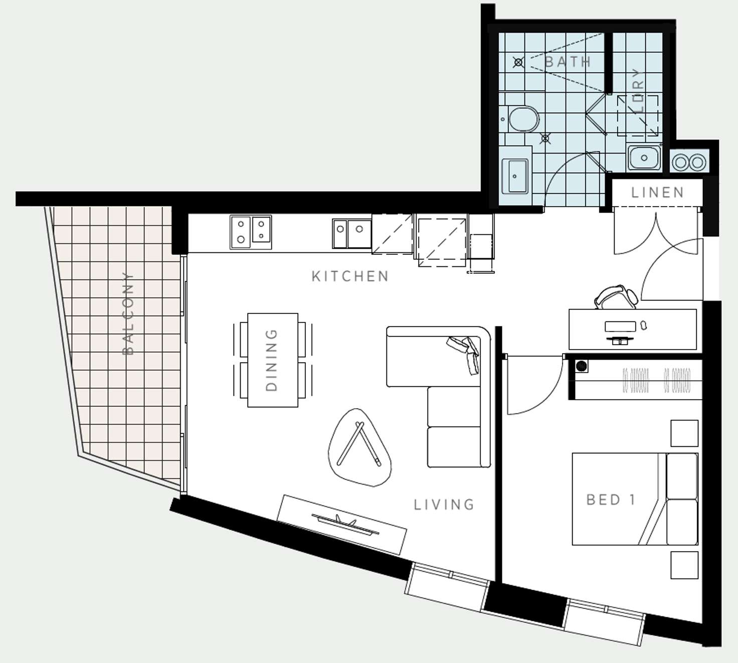 Floorplan of Homely apartment listing, 309/86 La Scala Avenue, Maribyrnong VIC 3032