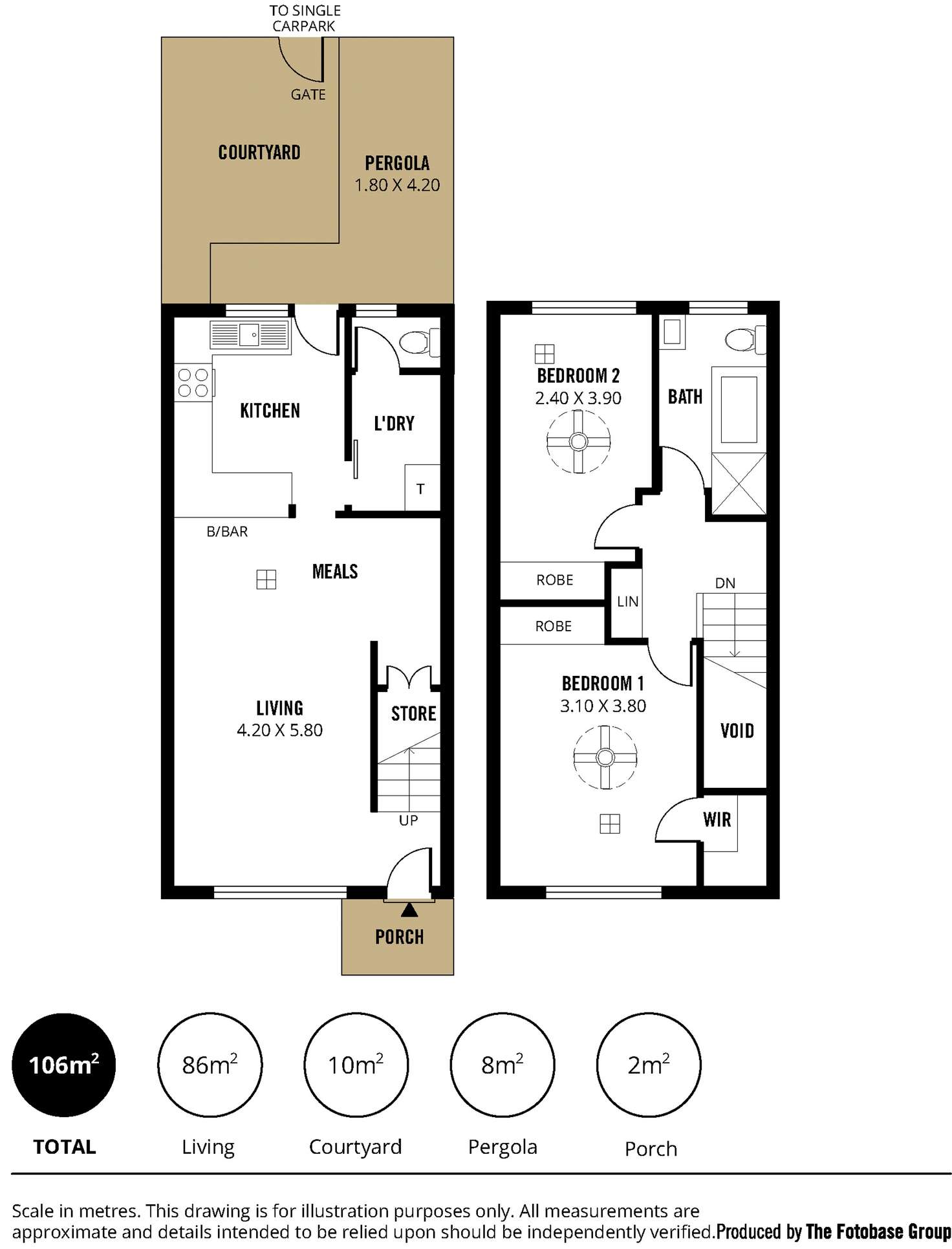 Floorplan of Homely townhouse listing, 2/39-41 Phillip Street, West Croydon SA 5008
