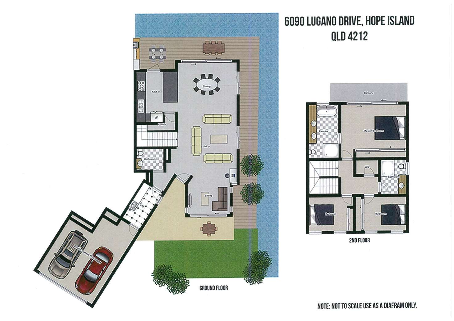 Floorplan of Homely villa listing, 6090 Lugano Dr, Hope Island QLD 4212