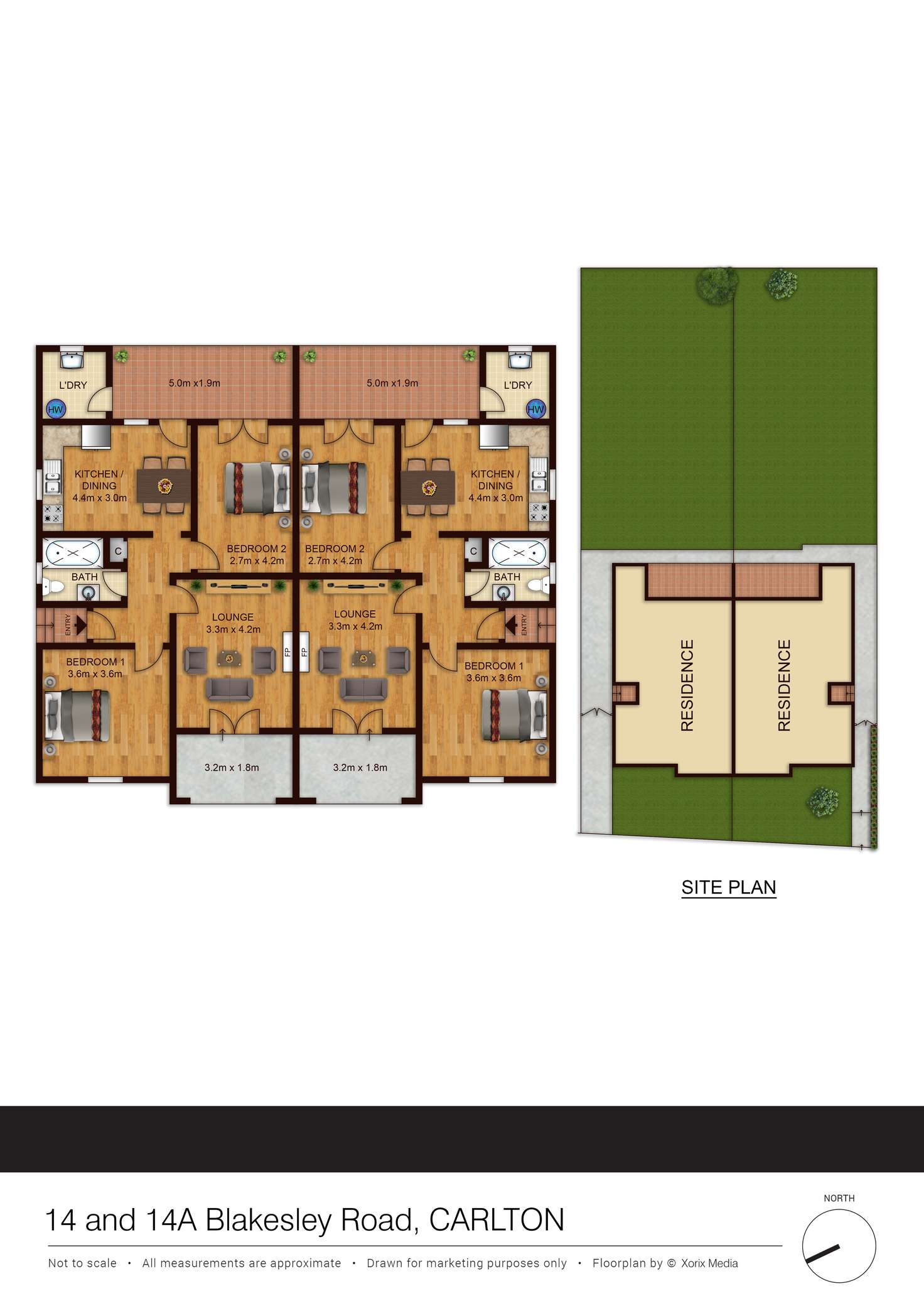 Floorplan of Homely house listing, 14-14 BLAKESLEY ROAD, Carlton NSW 2218