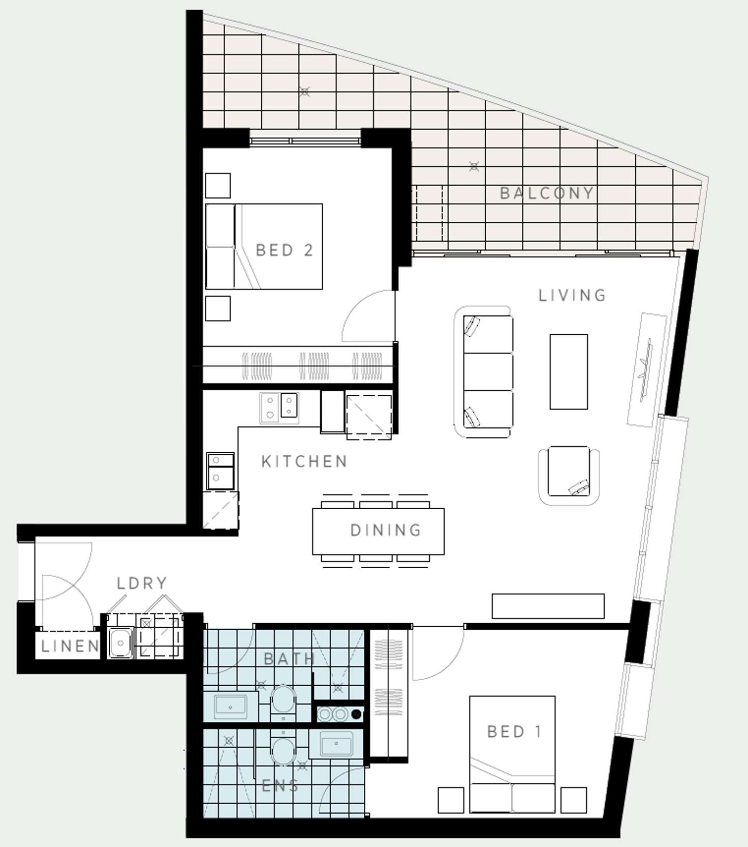 Floorplan of Homely apartment listing, 205/86 La Scala Avenue, Maribyrnong VIC 3032