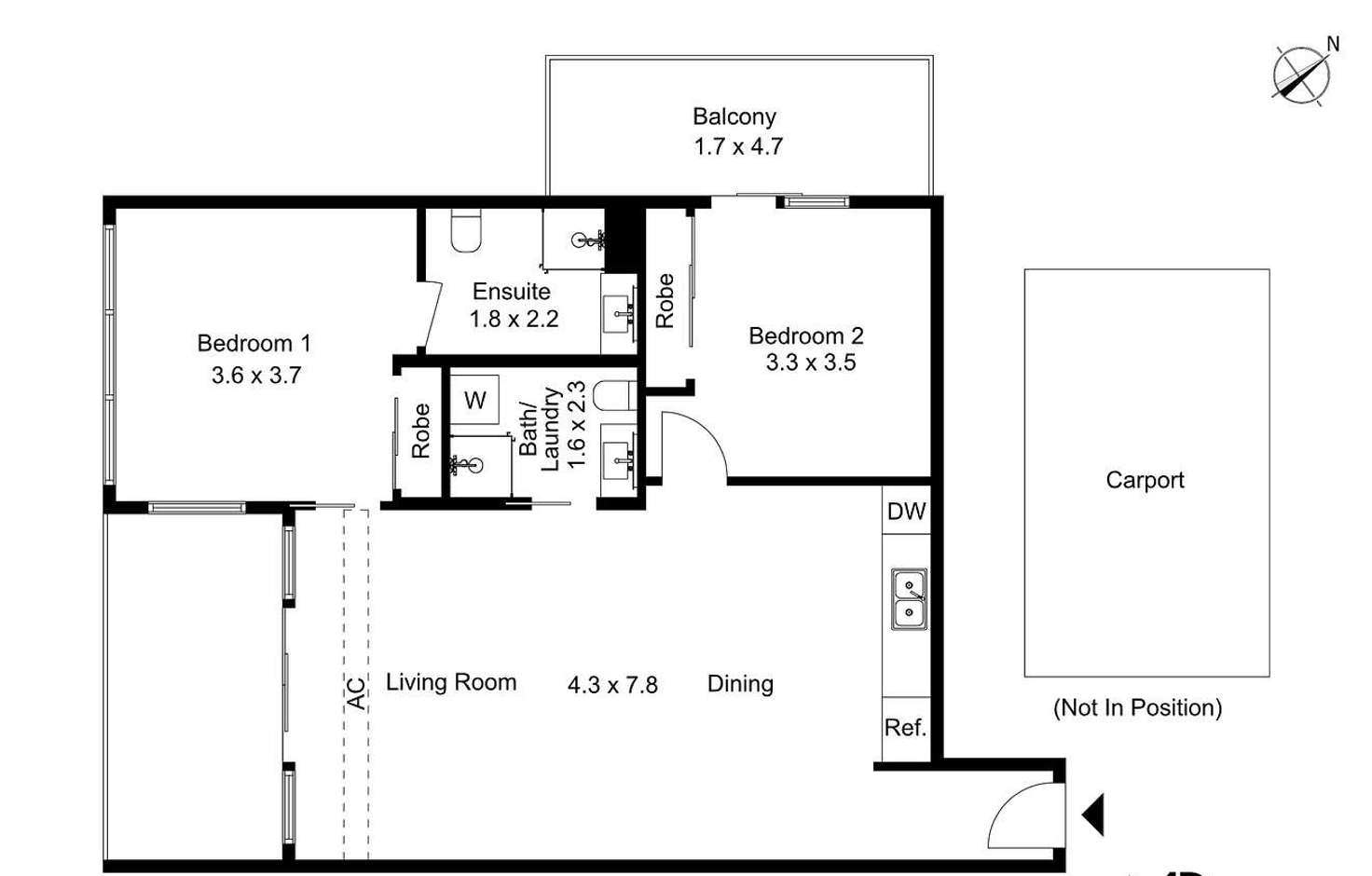 Floorplan of Homely apartment listing, 2008/618 Lonsdale Street, Melbourne VIC 3000