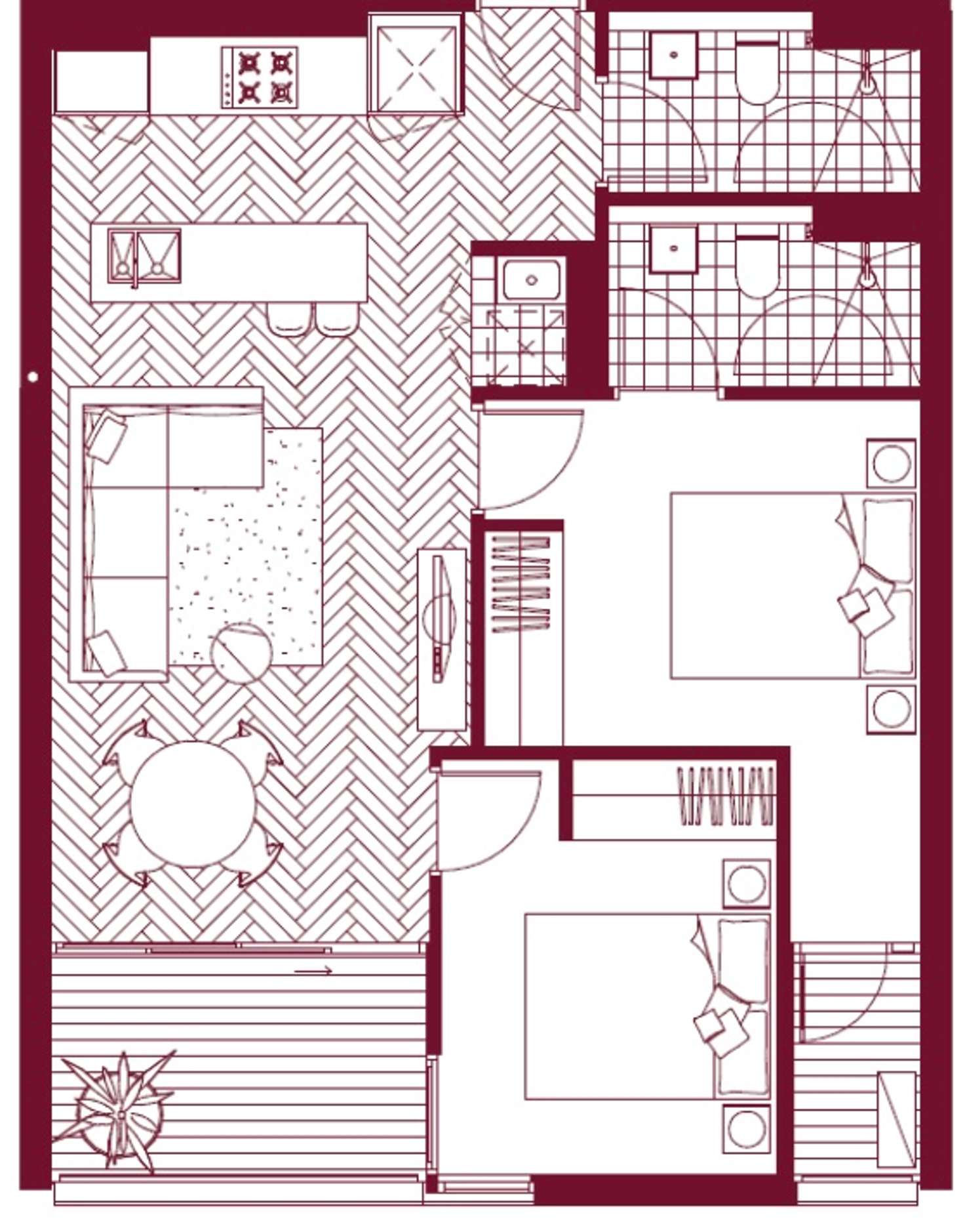 Floorplan of Homely apartment listing, 317/338 Gore Street, Fitzroy VIC 3065