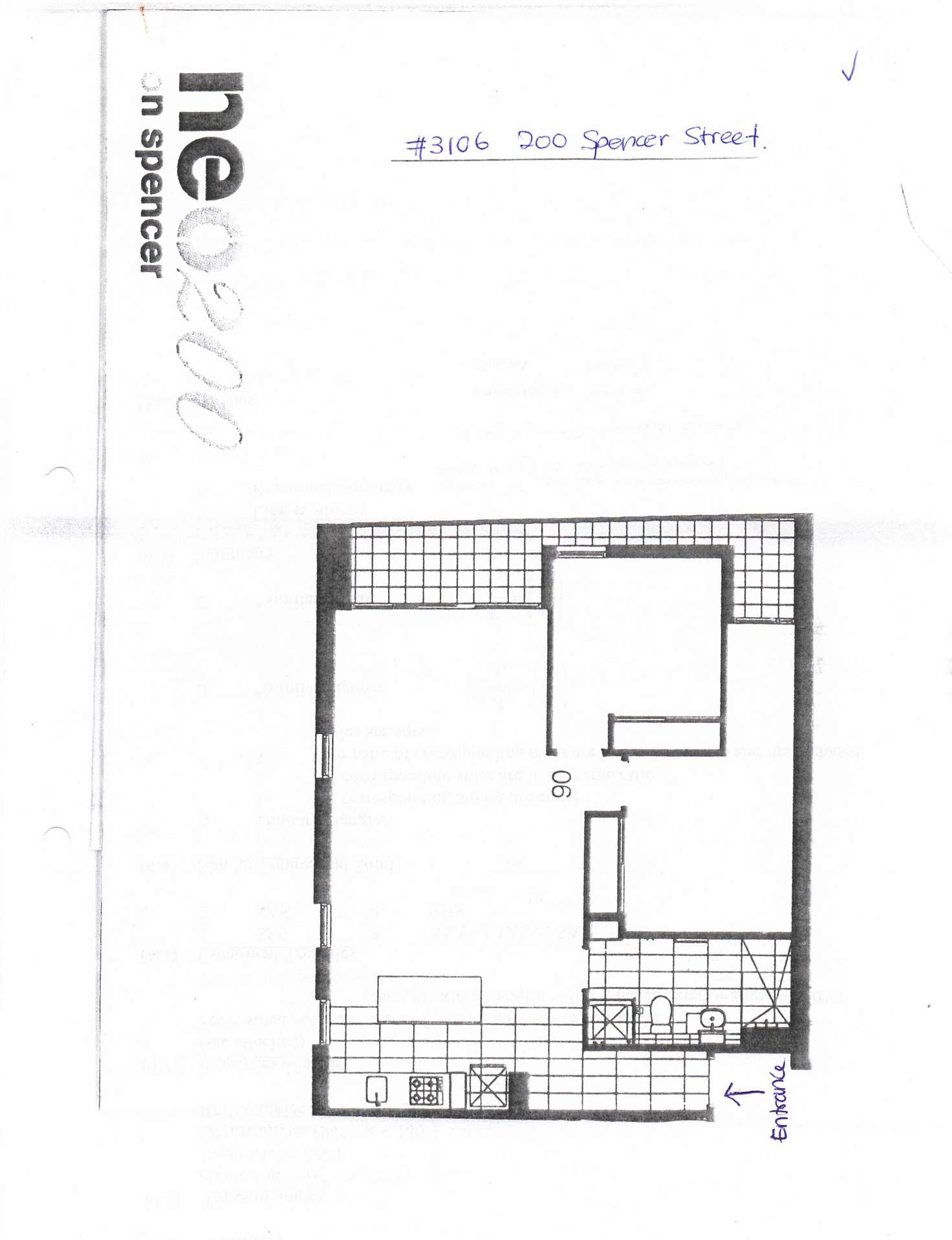 Floorplan of Homely apartment listing, 3106/200 Spencer Street, Melbourne VIC 3000