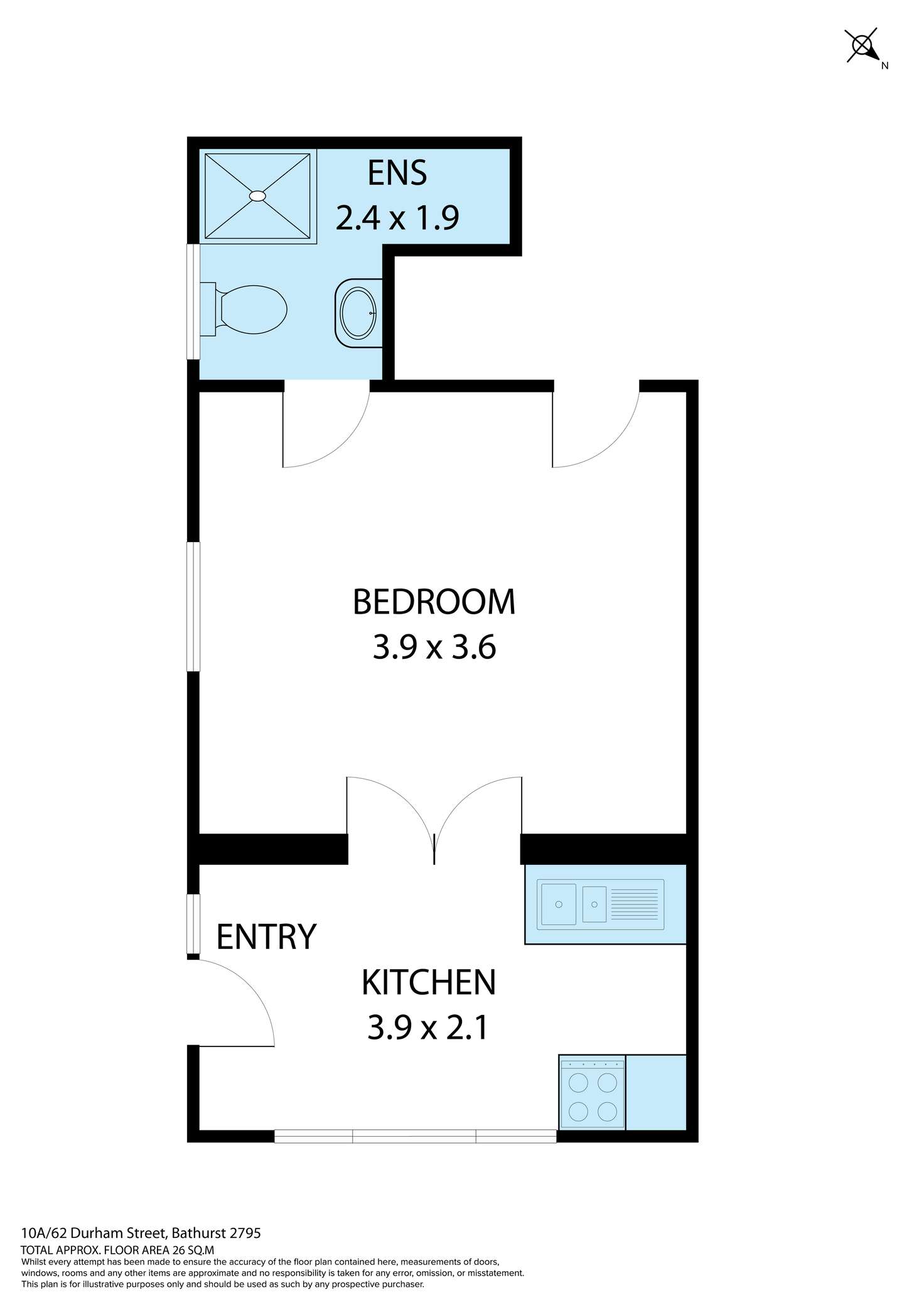 Floorplan of Homely unit listing, 10A/62 Durham Street, Bathurst NSW 2795