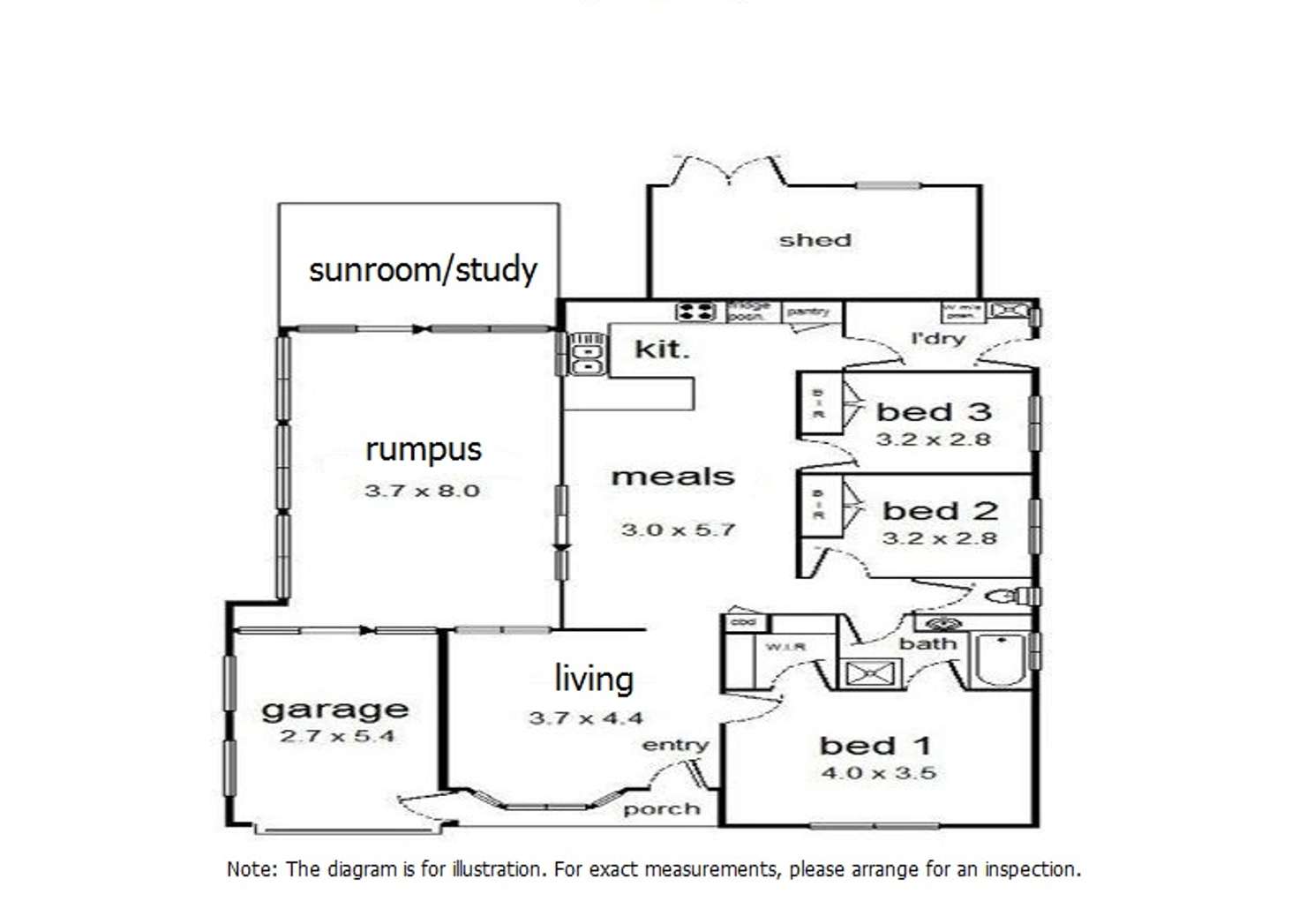 Floorplan of Homely house listing, 36 Manifold Court, Croydon South VIC 3136