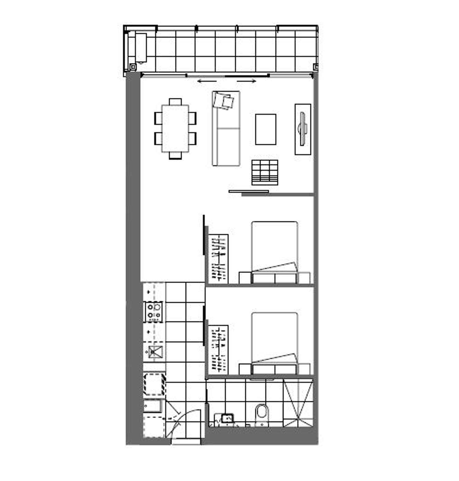 Floorplan of Homely apartment listing, 1414/35 Malcolm Street, South Yarra VIC 3141
