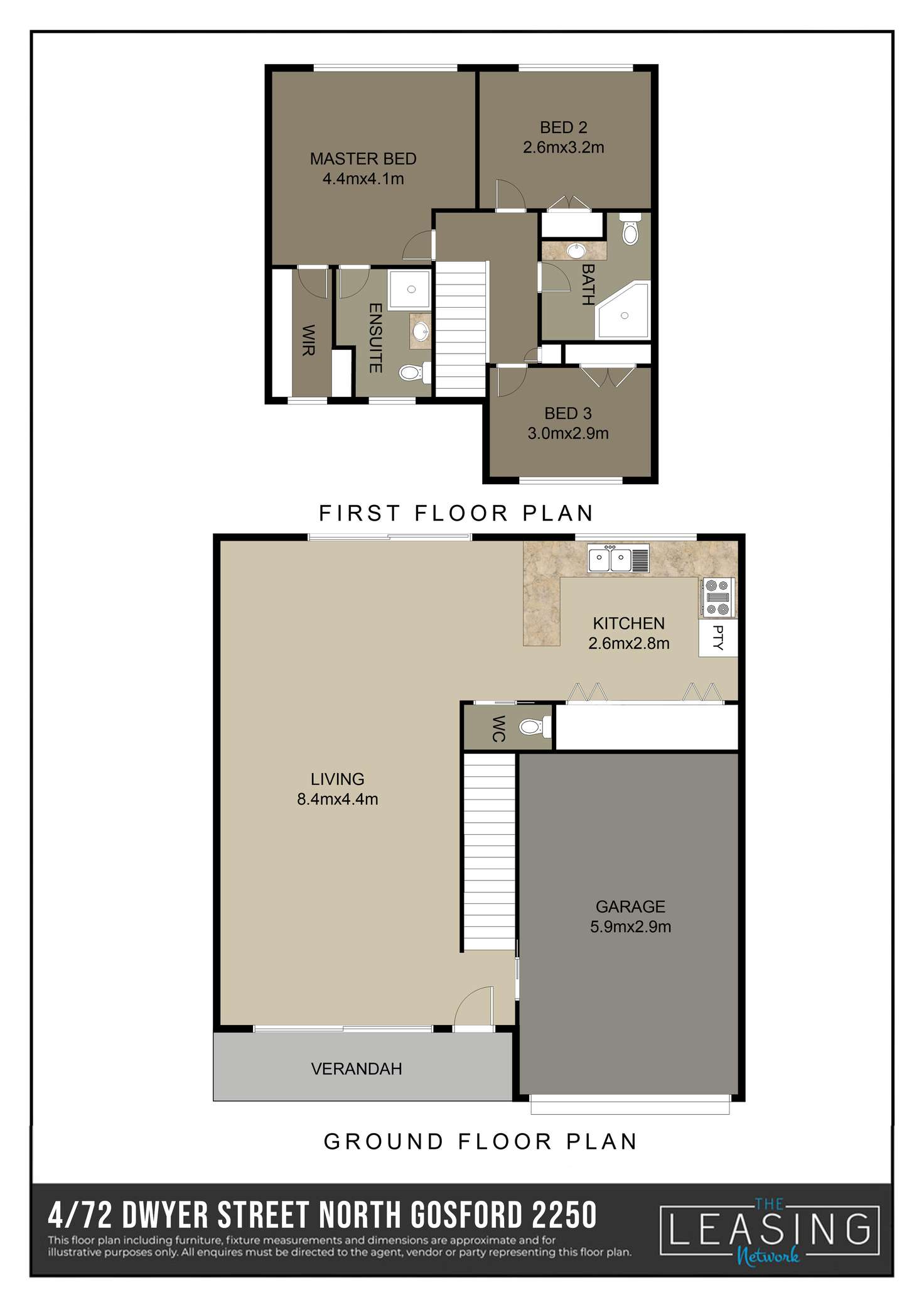 Floorplan of Homely townhouse listing, 4/72 Dwyer Street, North Gosford NSW 2250