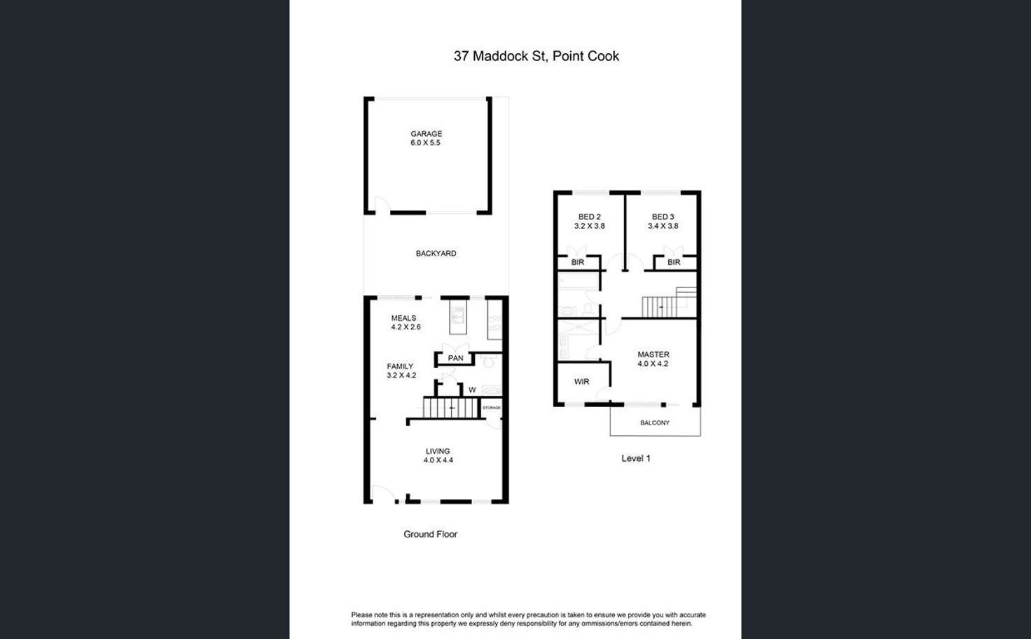 Floorplan of Homely house listing, 37 Maddock Street, Point Cook VIC 3030
