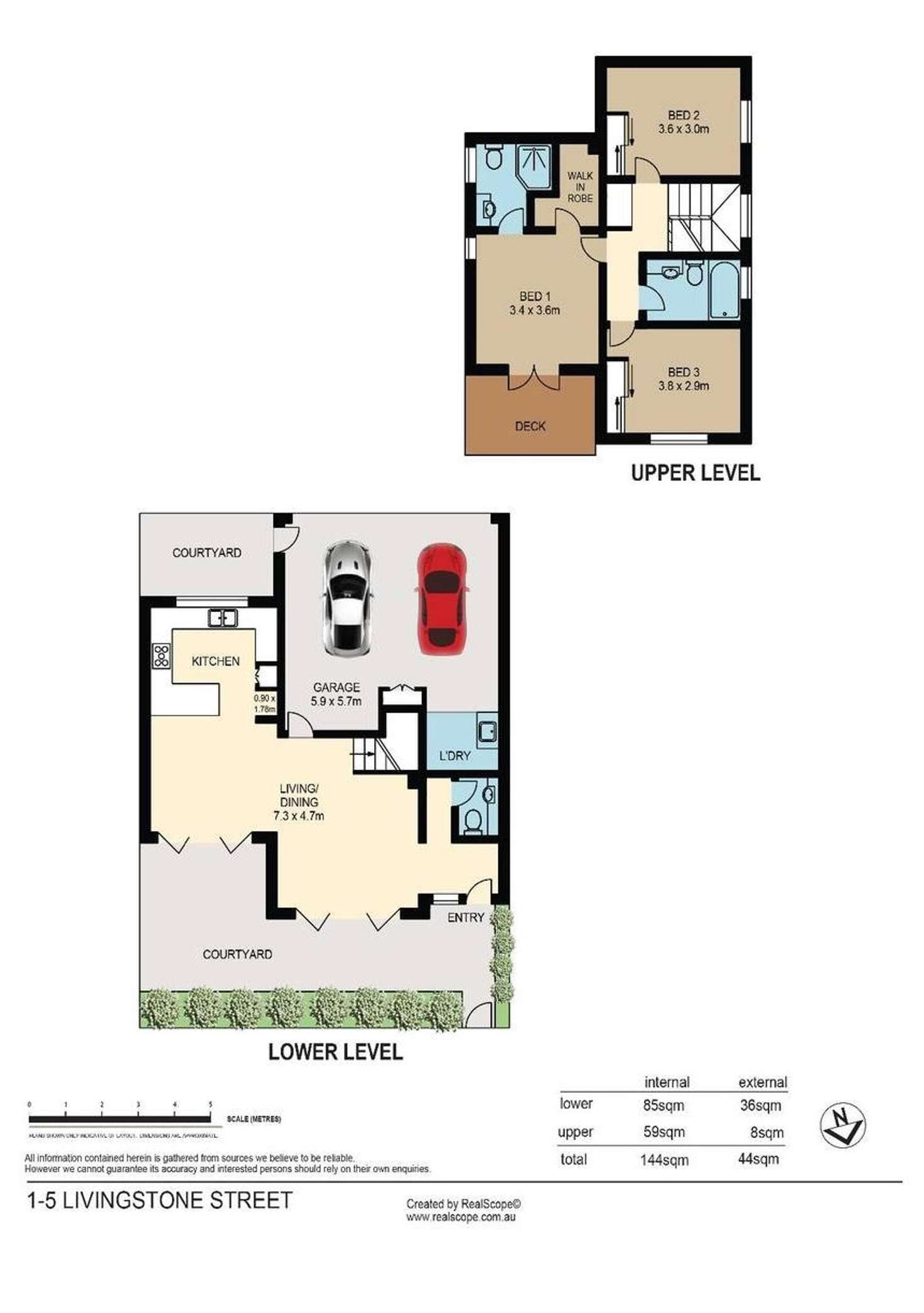 Floorplan of Homely townhouse listing, 1/5 Livingstone Street, Yeerongpilly QLD 4105