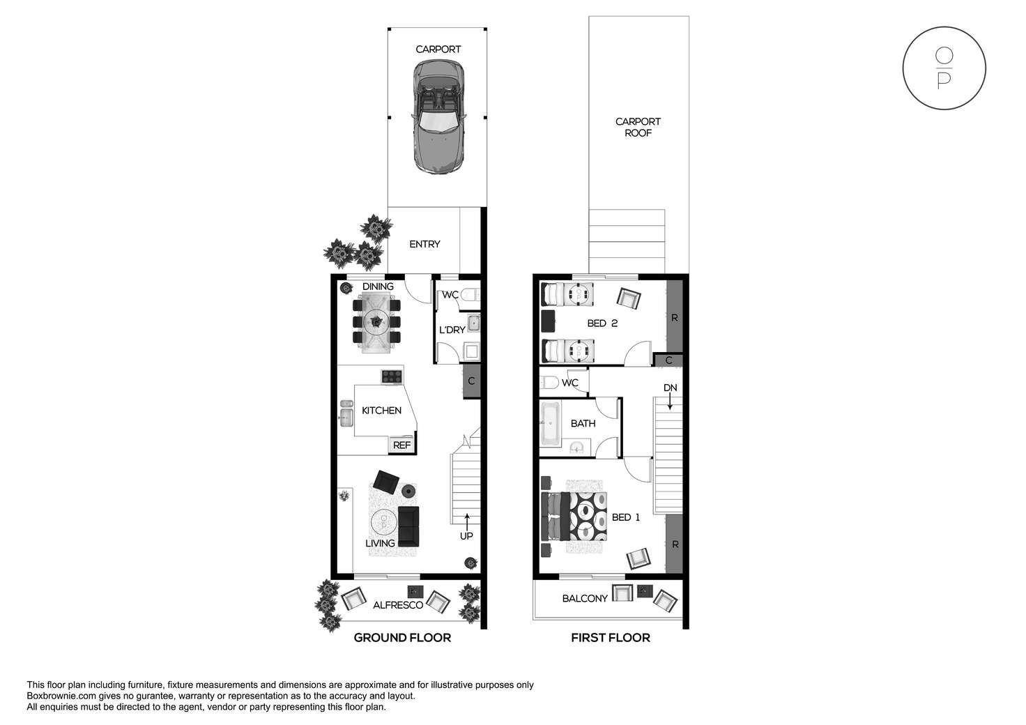 Floorplan of Homely townhouse listing, 26/3 Highgate Place, Maroochydore QLD 4558